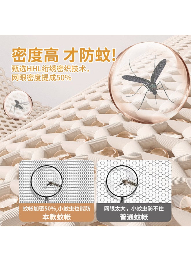 Red Bean Mosquito Net 1.8m Bed Double Household Yurt No Installation Printed Mosquito Net Double Door Dense Weave Thickened Reinforced Summer - Image 5